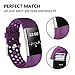 iGK For Fitbit Charge 2 Bands, Adjustable Replacement Sport Strap Bands for Fitbit Charge 2 Smartwatch Fitness Wristband Soft Silicone All Plum Small