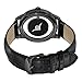 Stuhrling Original Men's 946.03 Winchester Quartz Transparent-Dial Black Genuine Leather Strap Watch