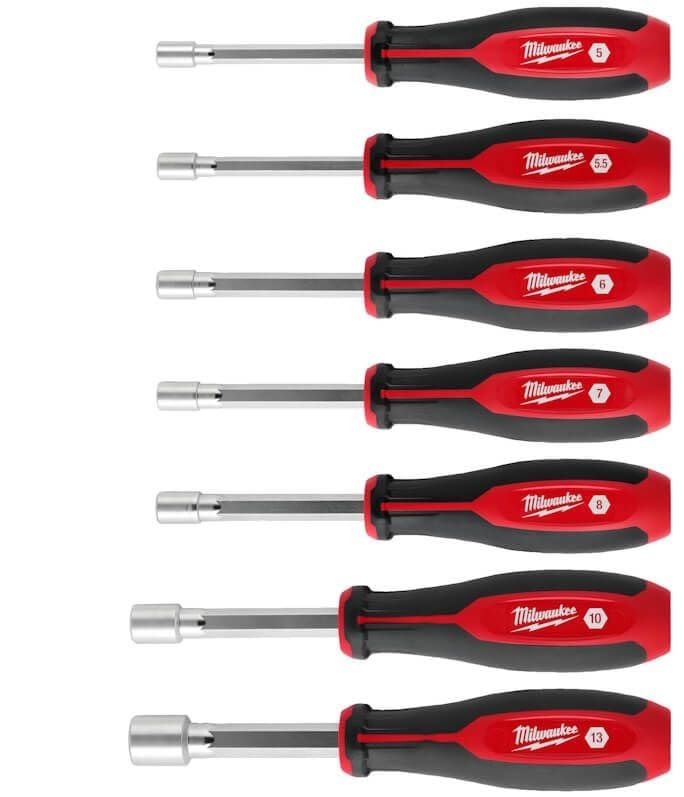 Milwaukee 7 Piece HollowCore Magnetic Nut Driver Set
