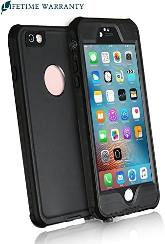 Sunwukin Cases for iPhone 6s Plus Waterproof Case , Pro Series IP68 6.6Ft 2M Depth Under Water Proof Shockproof Dustproof Snowproof Protective Cover for iPhone 6 Plus - Black