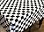 lovemyfabric Cotton Blend 2 Inch Black & White Checkerboard Print Tablecloth for Wedding/Bridal Shower, Birthdays, NASCAR Party Special Events