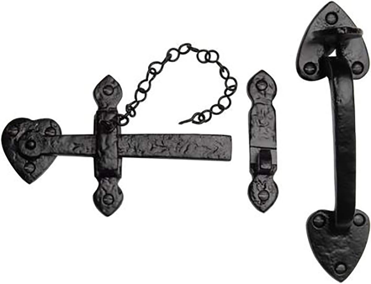 Keypak Suffolk Gate Latch Thumb Lever - Double Sided with Locking Pin, Traditional Latch for Wooden Garden Gates