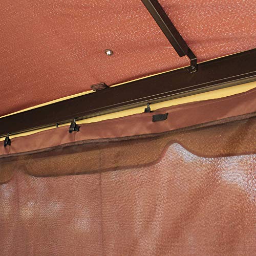 DNNAL Garten-Pavillon, Outdoor-Markise Vordach mit 4-seitig für Villa Hof Garten Sonnenschein Verpflegung Barbecue – Bild 4