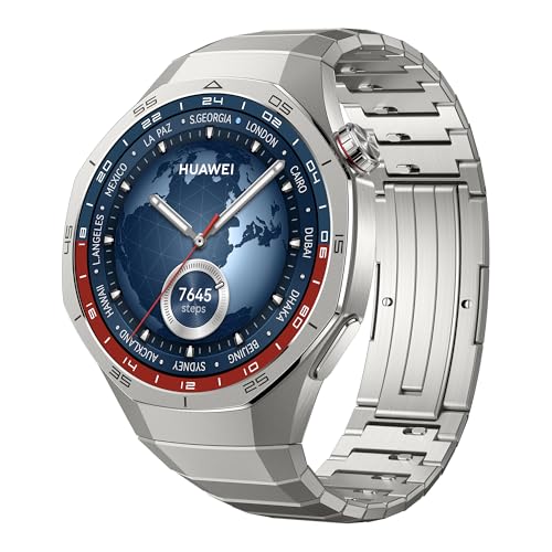 HUAWEI Watch GT 5 Pro Smartwatch, Gesundheitsuhr mit EKG, 46 mm, Titanium