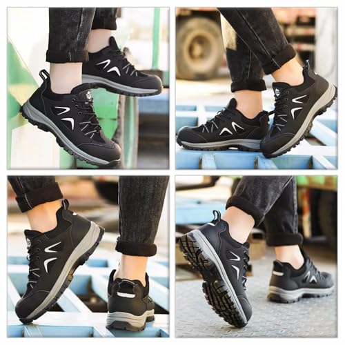 Safety Shoes Men Women Work Shoes Lightweight Non-Slip Safety Sneakers with Steel Toe