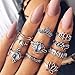 Adramata 43 Pcs Vintage Knuckle Rings Women Girls Stackable Midi Finger Ring Set