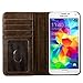 GMYLE Galaxy S5 case, [Book Style] Galaxy S5 Wallet Case [Vintage] [Brown] + Crazy Horse Pattern PU Leather Case Cover for Galaxy S5 / Galaxy SV/Galaxy S V (2014) - Retail Packaging - Brown