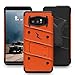 Samsung Galaxy Note 8 Case, Zizo [Bolt Series] FREE [Curved Full Glass Screen Protector]Kickstand[12 ft. Military Grade Drop Tested]Holster Note 8 Orange/Black