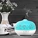 BESTEK 300ml Essential Oil Diffuser, Glass Aroma Diffuser Ultrasonic Cool Mist Humidifier with Changing Colored LED Lights, Waterless Auto Shut-off and Adjustable Mist Mode