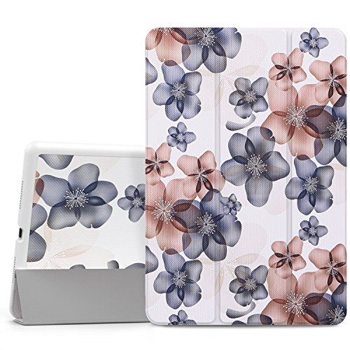 MoKo iPad Pro 9.7 Case - Slim Lightweight Smart-shell Stand Cover Case with Auto Wake / Sleep for Apple iPad Pro 9.7 Inch 2016 Release Tablet (Not fit New iPad 9.7" 2017 Version), Floral INDIGO