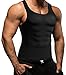 Men Waist Trainer Corset Vest Hot Neoprene Body Shaper Tank Top Sauna Suit Shirt No Zip Trimmer (S, Black Sauna Sweat Suits)