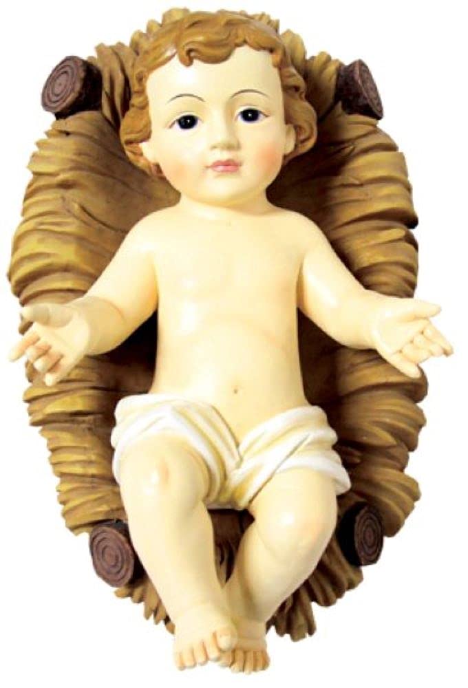The Healing Corner Christmas Baby Jesus and Manger Set Child in a Manger Christmas Ornament Male Female