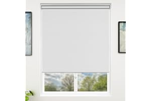 Sunfree Blackout Roller Shades Window Shades Cordless Blackout Window Blinds with Thermal Insulated for Bedroom,Office,23" W x 72" H,White