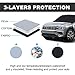 HRDJ Car Windshield Snow Cover, Auto Snow Windshield Cover Ice Removal Wiper Visor Protector Winter Summer Auto Sun Shade with 3-Layer Protection&Double Side Design for Cars Trucks Vans and SUV