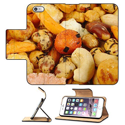 MSD Premium Apple iPhone 6 Plus iPhone 6S Plus Flip Pu Leather Wallet Case IMAGE ID: 32173169 mix nuts and rice crackers