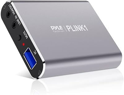 PyleUsa PLINK1 Full HD 1080p 4K HDMI Capture Card USB Audio Video Low Latency