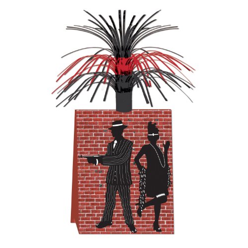 Beistle 57753 1-Pack Gangster Centerpiece, 14-Inch