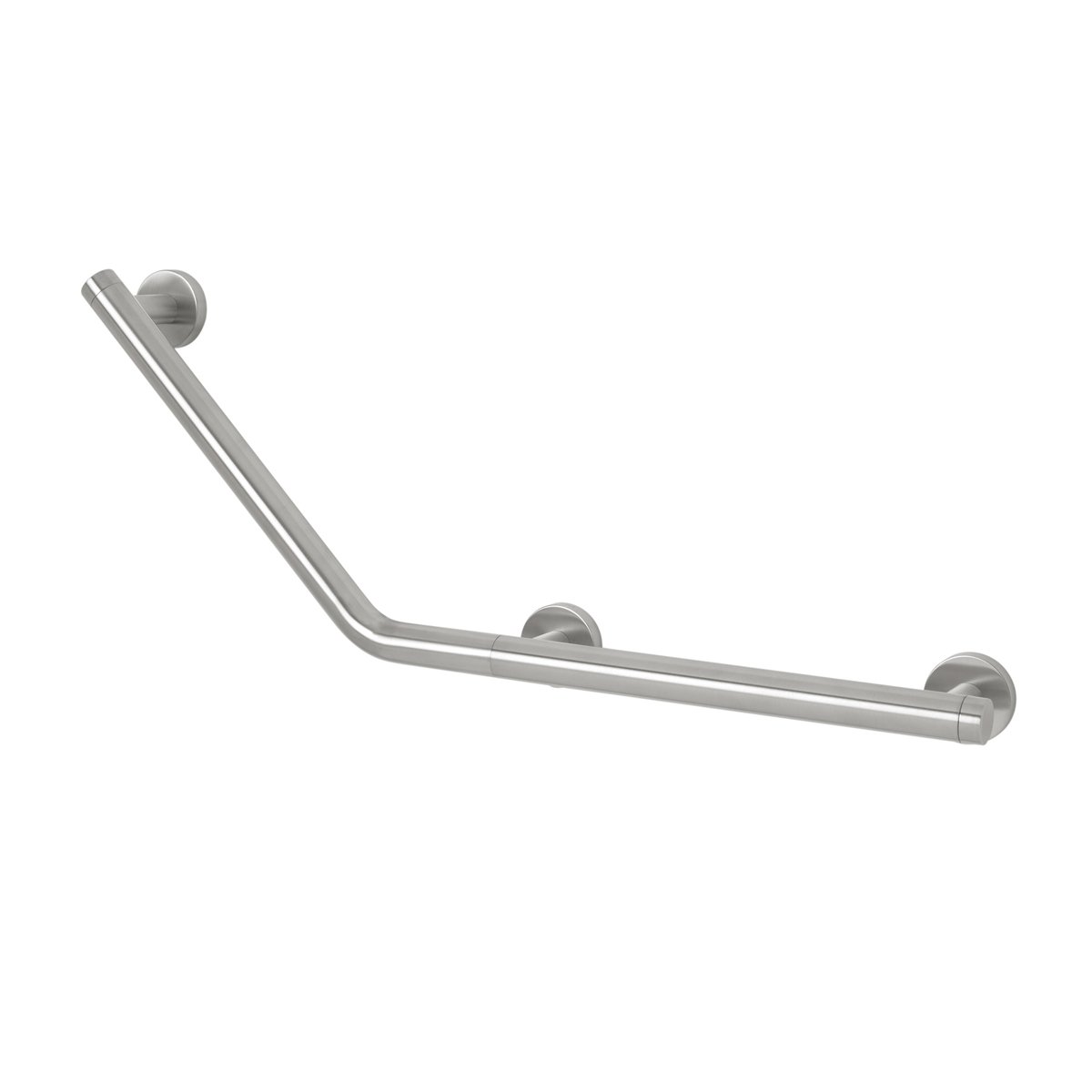 Tiger Boston Comfort & Safety 135º Grab Rail, Left Version, Stainless Steel Brushed, 58.7 x 23.6 x 7 cm