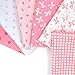 Aisa 50x50cm Pink Series Fabric Bundles Flower Printed Cotton Fabric Comfortable Patchwork Fabric Home Textile Material Cloth for Sewing