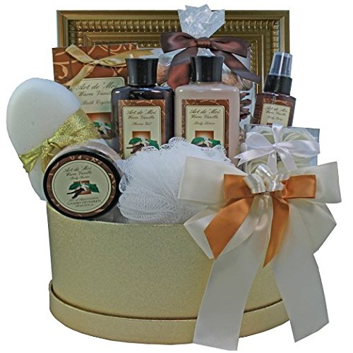 Sophisticated Luxury Warm Vanilla Spa Bath and Body Gift Basket Set