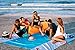 Wellax Beach Blanket Waterproof Sandproof for 4 - 7 Adults, Oversized Lightweight Corner Pockets Picnic Mat 9' x 10', Outdoor Blanket with 4 Metal Stakes for Travel, Camping, Hiking and Festivals