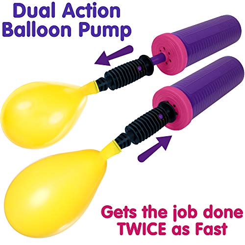 Balloon Pump Hand Held, Inflator Air Pump for Balloons - Dual Action - 2 Pack: friends can help - 2-Way - Lifetime Satisfaction Guarantee - Manual Baloon Inflators - Ballon Pump - Balloon Blower