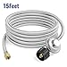 GASPRO 15FT Braided Propane Hose Regulator, Fit for Gas Grill, Propane Fire Pit, Propane Stove and More, Low Pressure, 3/8