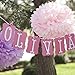 Tissue Paper Pom Poms - 5 pcs Ohuhu Paper Flowers, Decorations Crafts Pompoms Great for Baby Shower & Wedding Bridal Birthday Fiesta Holiday Event Pink Party Decorations