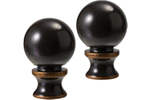 AKAHTTBN Oil Rubbed Bronze Finish Ball Lamp Finial, Lighting Accessories Lamp Shade Decorative,1-1/2 Inch Ball Knob Table Lamps, Floor Lamps, Lamp Topper Knob,2 Pcs
