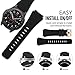 Midenso Bands for Samsung Gear S3 Frontier/Classic Watch Silicone Bracelet Rose Gold Buckle, Sports Silicone Band Strap Replacement Wristband for Samsung Gear S3 Frontier / S3 Classic (Black-RGB)