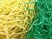 3 Variety Packs of Multicolored Yellow Pink & Green Reusable Shredded Plastic Easter Basket Grass Bags Bundle 255g Total Party Accessory Lot