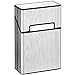 LORWING Cigarette Case King Size Aluminium for Whole Package Cigarettes 20pcs Anti-Collision Splash Proof and Scratch Resistant (Silver)
