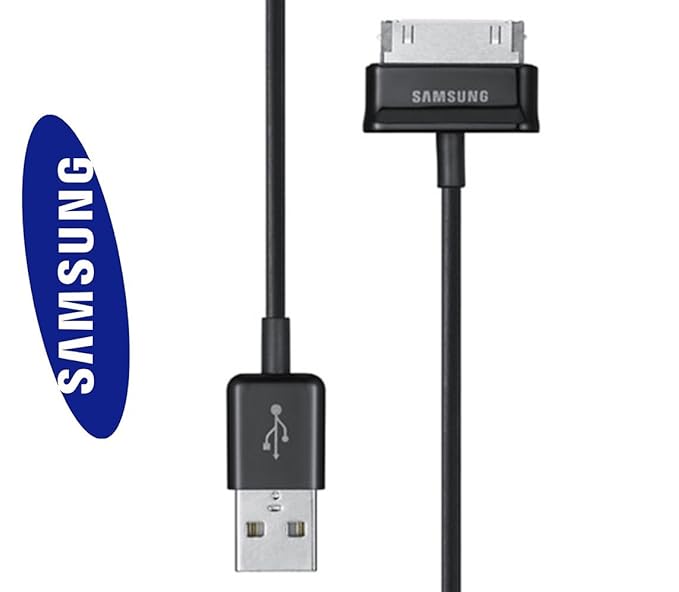 USB Cable de datos y carga para Samsung GT-P3100 Galaxy Tab 2 7,0-ECC1DP0UBE, color negro