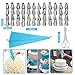 73 pcs Cake Decorating Supplies, Tasera cake decorating kit With Rotating Turntable Stand, Icing Piping Tips & Pastry Bags, Icing Spatula & Smoother