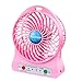 Magicooler Mini Fan Pocket Size 4-inch Vanes 3 Speeds Electric Portable Mini fan Desktop Fan Battery/ USB Powered Laptop PC Mute Cooler Cooling Operated Cool Cooler Fan Beat Heatwaves Pefect For Outdoor /Hiking/ Camping /Daily use (PINK)