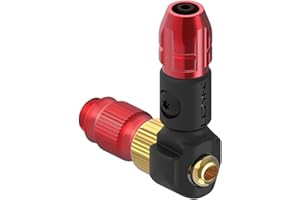 LEZYNE ABS-1 Pro Chuck Bicycle Valve Head, Presta & Schrader Compatible, High Performance, Bike Valve