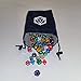 Third Die Dice Bag - Handcrafted, Reversible Drawstring Dice Bag That Stands Open On The Table and Closes Tight - Company Logo Series - Navy and Gray