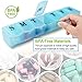 7 Day Pill Cases, Weekly Pill Box with Large Compartment, Pill Organizer Hold Vitamins, Cod Liver Oil, Supplements and Medication (Blue)