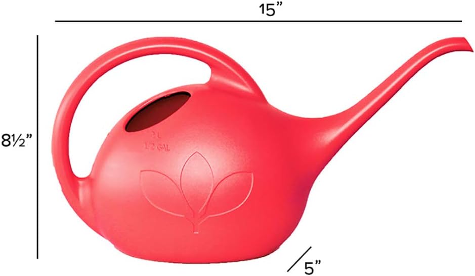 Novelty 30605 Indoor Watering Can, 1/2 Gallon, Red : Garden & Outdoor
