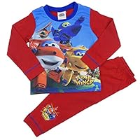 The Pyjama Party Fireman Sam Boys Character Pyjamas Sleepwear 18-24m to 4-5y Great Styles Thomas Hey Duggee (Red Super Wings, 4-5 Years)