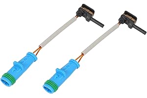 ACROPIX Front Rear Brake Pad Electronic Wear Sensor Indicator Fit for Mercedes-Benz C43 AMG - Pack of 2 Black