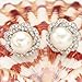 EVER FAITH 925 Sterling Silver 9MM AAA Freshwater Cultured Pearl CZ Elegant Floral Stud Earrings