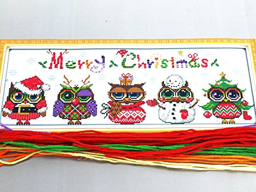 Supercrafts Christmas Owls Counted Cross Stitch Kit