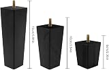 Jetcloud 4Pcs Wood Sofa Legs 10cm Square Tapered Oak Replacement Feet view 6