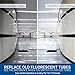Hyperikon T8 T10 T12 LED Light Tube 4FT, 18W (40W-50W Equiv.), Dual-End Powered, Ballast Bypass, F48T8 Fluorescent Replacement, 2240 Lumens, 5000K, Frosted, Garage, Warehouse, Shop Light - 4 Pack