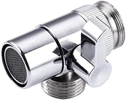 Universal 1/2 inch Ips Brass Polished Chrome 3-Way Water Shower Arm Valve Diverter for Kitchen Bathroom Shower Sink Faucet M22 X M24