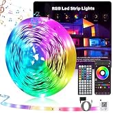 GANZQH 65.6FT Led Lights for Bedroom, Color Changing RGB Led Strip Lights | Music Sync Led Light Strip with Remote and App Control, DIY Led lights for Room Home Indoor Decor Ambient Lighting (1*65.6FT)