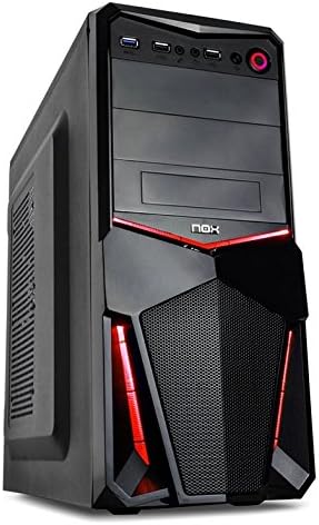 Nox PAX - NXPAX - Caja PC, ATX, USB 3.0, Color Negro Rojo: Nox: Amazon.es: Informática