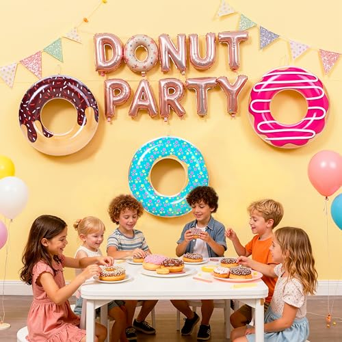 JOYIN 32.5"/82.5cm Inflatable Swimming Pool Float with Glitter (3 Pieces), Tube Float for Pool, Kids, Adults, Beach, Outdoor Party Supplies