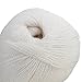 KING DO WAY Wool Yarn Soft Warm Knitting Wool Baby Yarn Cashmere Handcraft Yarn Worsted Yarn Sweater White